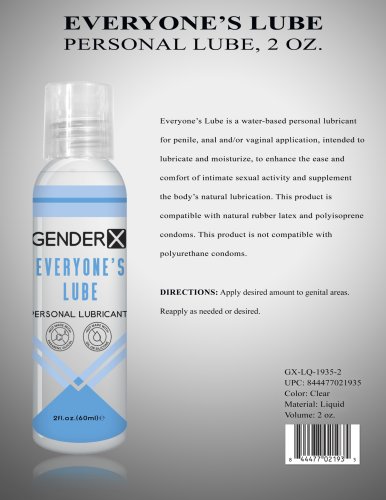 GENDER X EVERYONES LUBE 2 OZ