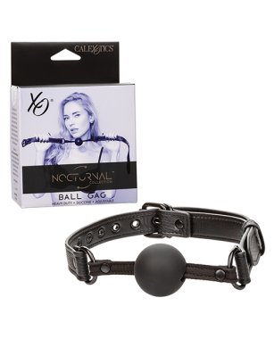 Nocturnal Collection Silicone Ball Gag - Black