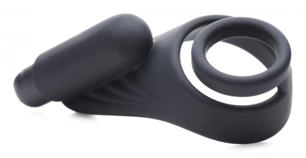 TRINITY 4 MEN 7X SILICONE C- RING W/ TAINT STIMULATOR