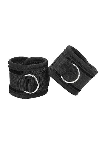 VELVET & VELCRO WRIST CUFFS ADJUSTABLE BLACK