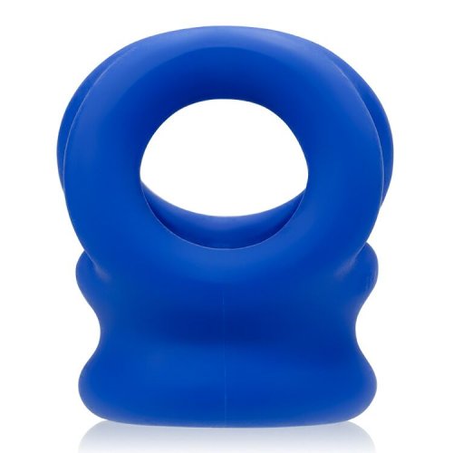 TRI SQUEEZE COCKSLING BALL STRETCHER OXBALLS SILICONE TPR BLEND COBALT ICE (NET)