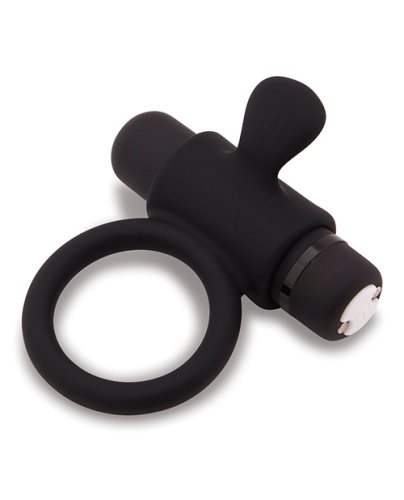 Nu Sensuelle Rev Silicone 7 Function Bullet Ring w/Flutter Tip - Black