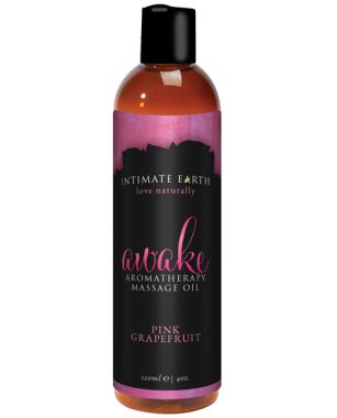 Intimate Earth Awake Massage Oil - 120 ml Pink Grapefruit