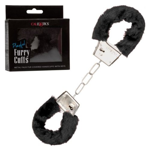 PLAYFUL FURRY CUFFS BLACK