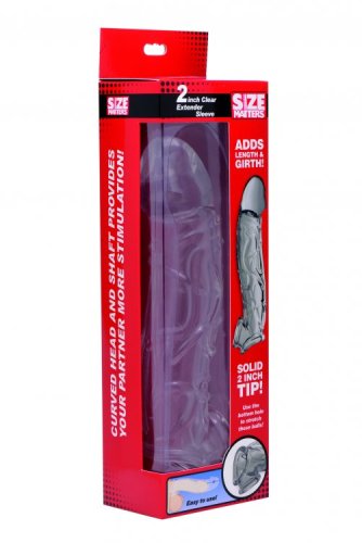 SIZE MATTERS 2IN CLEAR PENIS EXTENDER SLEEVE