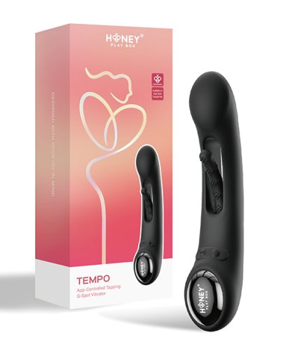 Tempo Pressure Sensing App-Controlled Flapping Vibrator - Black