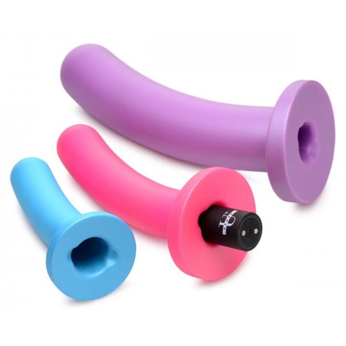 Triple Peg 28X Vibrating R/C Dildo Set