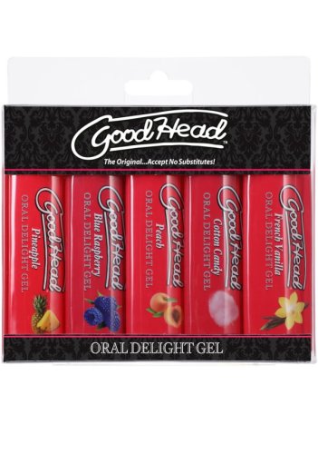 GOODHEAD ORAL DELIGHT GEL 5 PK ASSORTED FLAVORS