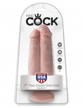 KING COCK 7 IN TWO COCKS ONE HOLE LIGHT