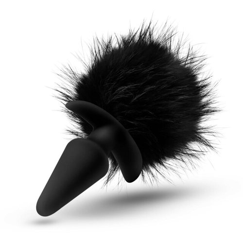 Anal Adventures - Rabbit Tail Plug Black