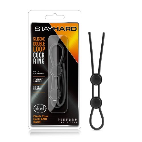 Stay Hard Silicone Dble Loop Lasso Black