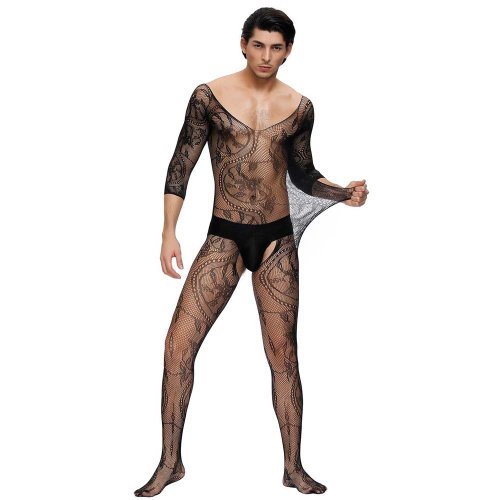 Male Bodystocking Crotchless 3/4 Sleeve*