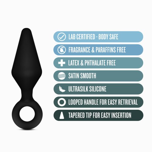 ANAL ADVENTURES PLATINUM SILICONE LOOP PLUG KIT BLACK