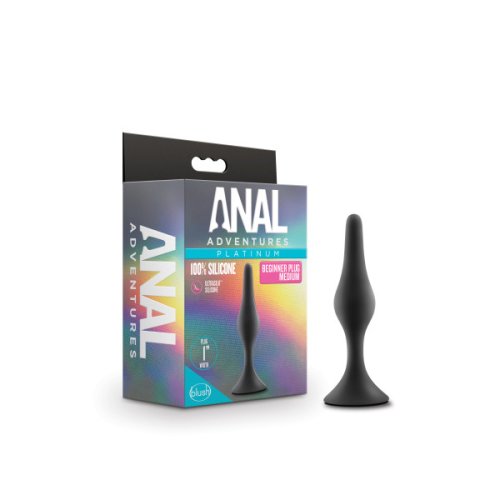 ANAL ADVENTURES BEGINNER ANAL PLUG MEDIUM BLACK