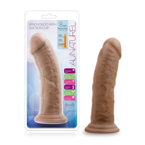 Au Naturel - 8\" Dildo/Suction Cup -Mocha