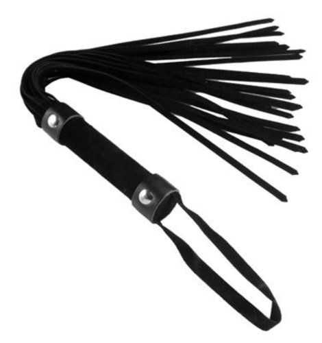 Short Suede Flogger - All Black