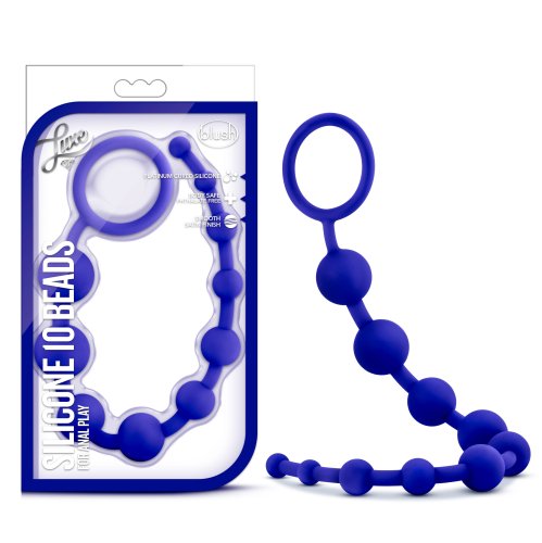 Luxe Silicone 10 Beads - Indigo Blue