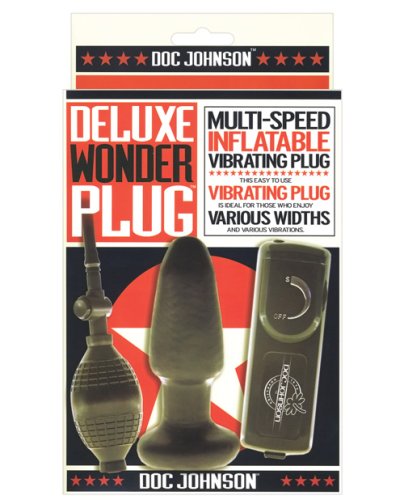 Deluxe Wonder Plug Inflatable Vibrating Butt Plug - Multi Speed