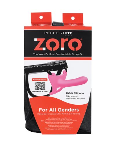 Perfect Fit Zoro 6.5\" Strap On w/Case - Pink