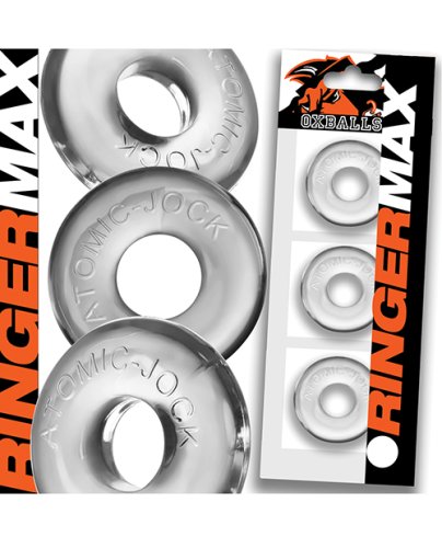 Oxballs Ringer Max 3 Pack Cockrings - Clear