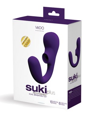 VeDO Suki Plus Rechargeable Dual Sensation Toy - Deep Purple