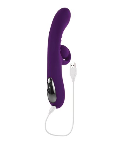 Playboy Pleasure Curlicue Rabbit Vibrator - Acai