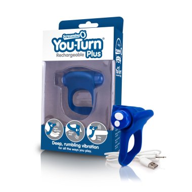 SCREAMING O CHARGED YOU TURN PLUS BLUEBERRY COCK RING