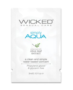 Wicked Sensual Care Simply Aqua Water Based Lubricant - .1 oz