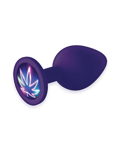 THE 9\'S BOOTY TALK NEON LEAF SILICONE BUTT PLUG