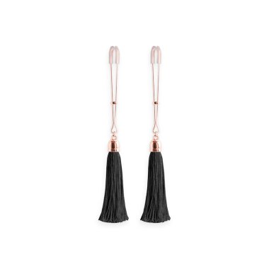 Bound Nipple Clamps - T1 - Black Tassel