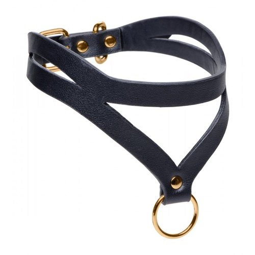 Bondage Baddie Black/Gold O-ring Collar