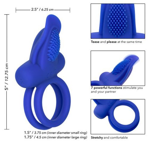 Silicone Rechargeable Dual Pleaser Enhan