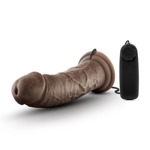 DR SKIN DR JOE 8IN VIBRATING COCK W/ SUCTION CUP CHOCOLATE