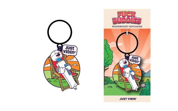 Fuck Buddies Just Vibin\' Keychain