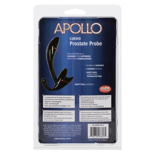 APOLLO CURVED PROSTATE PROBE BLACK