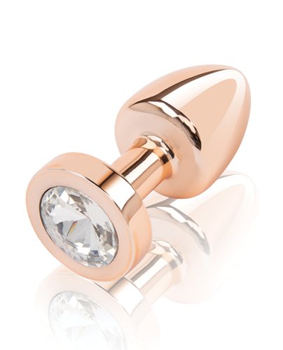 Gemsations 2\" Beginners Bling Bling Metal Butt Plug - Rose Gold