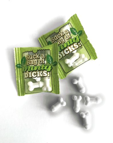 SUCK A BAG OF MINTY DICKS 5PC BAGS DISPLAY OF 100 BAGS