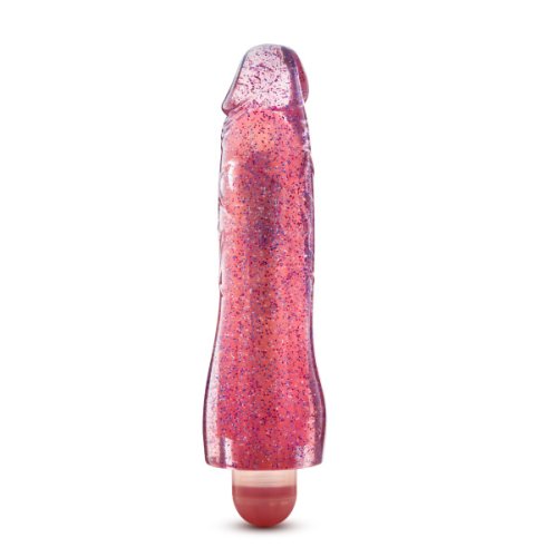 GLOW DICKS MOLLY GLITTER VIBRATOR PINK