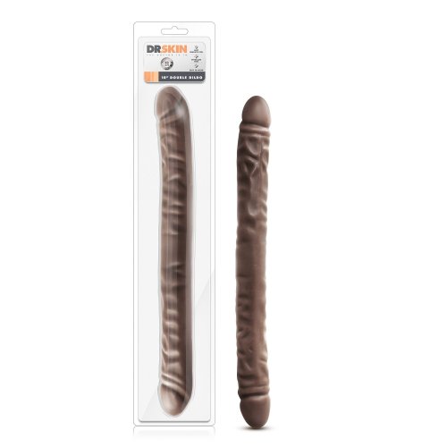 Dr Skin 18\" Double Dildo - Chocolate