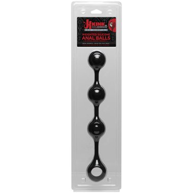 KINK WEIGHTED SILICONE ANAL BALLS BLACK