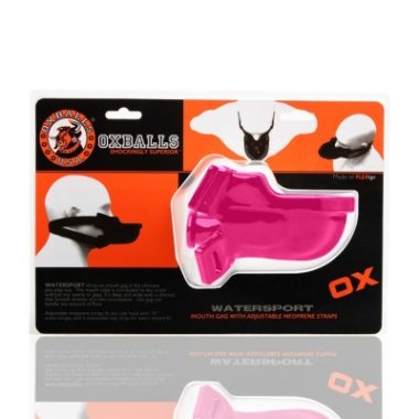 (WD) WATERSPORT STRAP-ON GAG H PINK (NET)