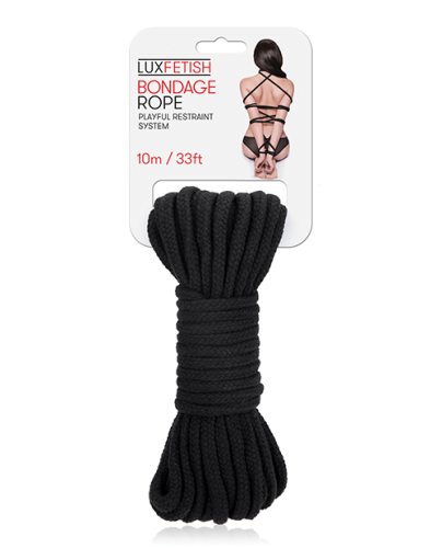 LUX FETISH BONDAGE ROPE 10M BLACK