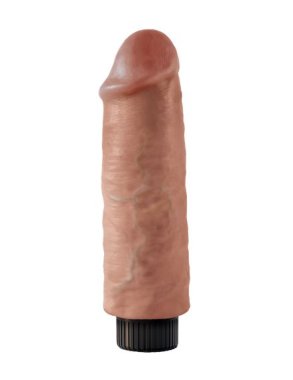 KING COCK 6 IN VIBRATING TAN