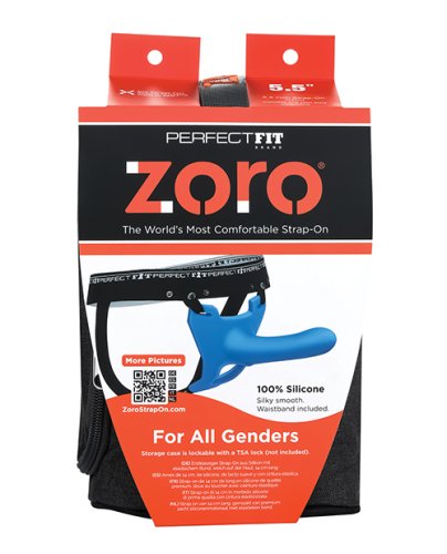 Perfect Fit Zoro 5.5\" Strap On w/Case - Blue