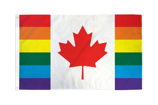 Rainbow Canada Flag 3\' X 5\' Polyester