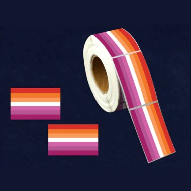 Lesbian Sunset Flag Stickers - 250pc