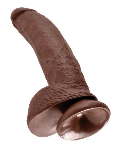 King Cock 9\" Cock w/Balls - Brown