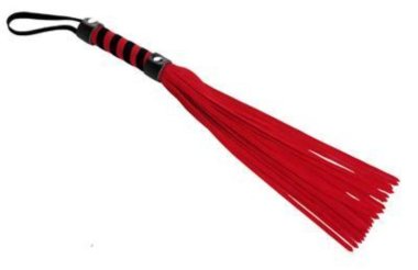 Short Suede Flogger - Red/Black