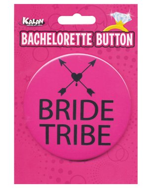 Bachelorette Button - Bride Tribe Pink/Black