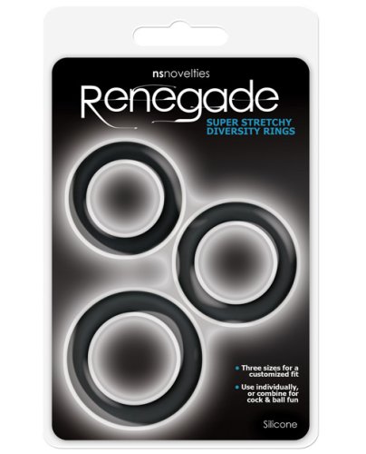 Renegade Diversity Rings - Black Pack of 3